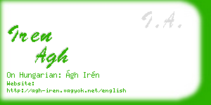 iren agh business card