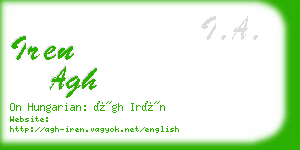 iren agh business card